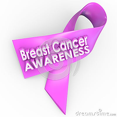 Breast Cancer Awareness Pink Ribbon Cure Cause Fund Raiser Stock Photo