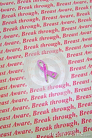 Breast cancer awareness symbol. Editorial Stock Photo