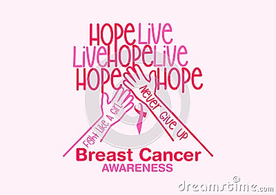 Breast cancer awareness vector design Vector Illustration