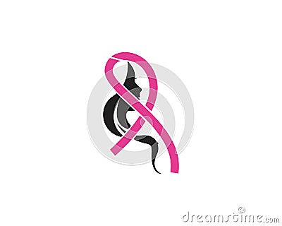 Breast cancer care logo vector template Vector Illustration