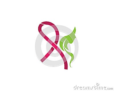 Breast cancer care logo vector template Stock Photo