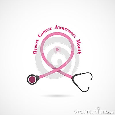 Breast Cancer October Awareness Month Campaign Background.Women Vector Illustration