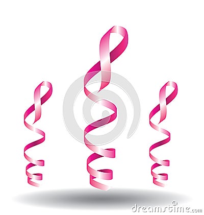 Breast cancer pink ribbon Vector Illustration