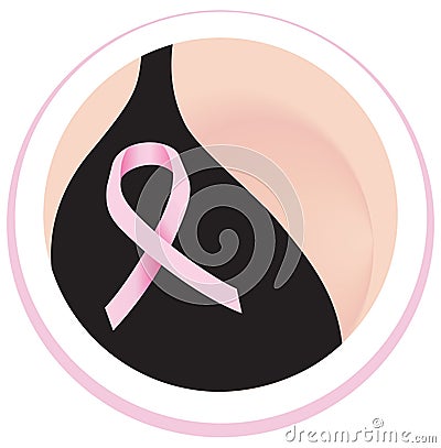 Breast cancer ribbon Vector Illustration