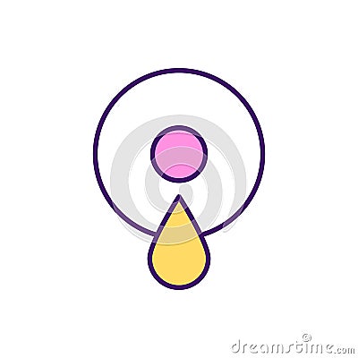 Breast engorgement RGB color icon Vector Illustration