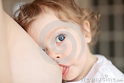 Breast feeding Stock Photo