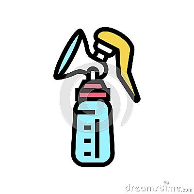 breast milk pump color icon vector illustration Vector Illustration