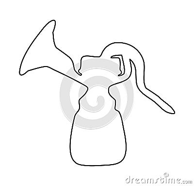 Breast pump silhouette vector symbol icon design. Vector Illustration