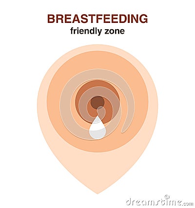 Breastfeeding banner in flat style Vector Illustration