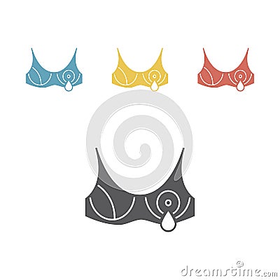 Breastfeeding bra flat icon Vector illustration Vector Illustration