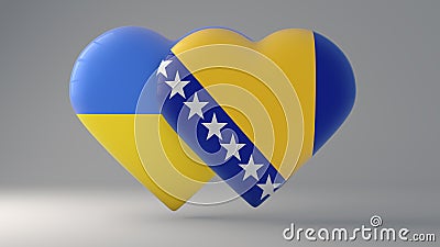 State symbol of Ukraine and Bosnia and Herzegovina Stock Photo