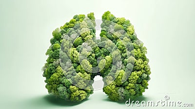 Breath of life, Lungs taking the form of a tree Stock Photo
