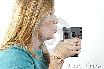 Breath test Stock Photo