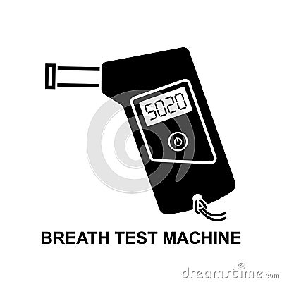 Breath test machine icon. Digital alcohol tester isolated on background Vector Illustration