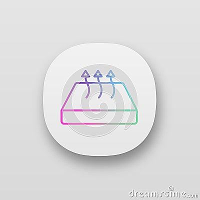 Breathable mattress app icon Vector Illustration