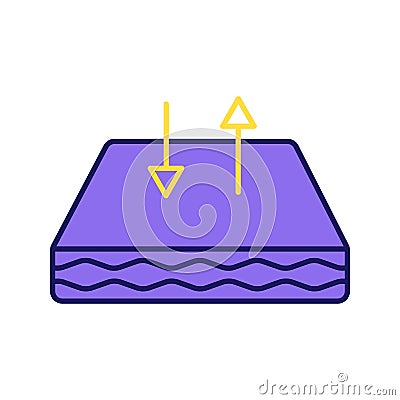 Breathable mattress color icon Vector Illustration