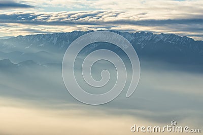 Breathtaking landscape of mountains Stock Photo