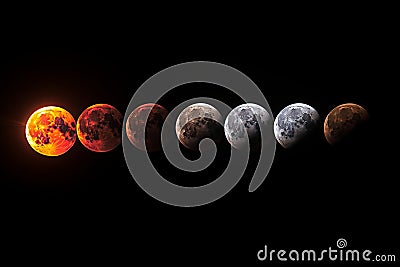 Breathtaking lunar eclipse with a stunning view of the moon in its captivating totality Stock Photo