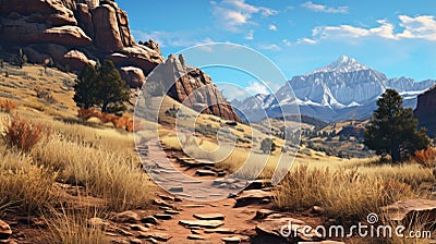 Stunning Far Cry 4 Screenshot With Photo-realistic Landscapes Cartoon Illustration