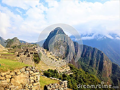 Breathtaking sacred site of ancient Inkas in Machu Picchu, Peru Stock Photo