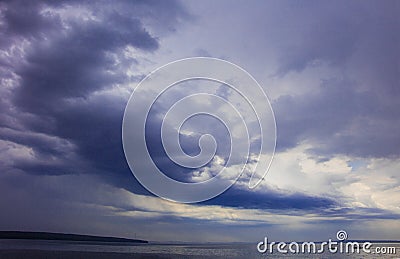 Breathtaking shot of the breathtaking scenery of white clouds in the sky Stock Photo