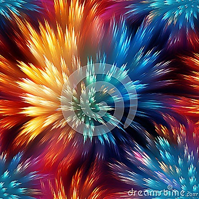 Breathtaking spectacle of fractal patterns An explosion of colors in visual harmony Stock Photo