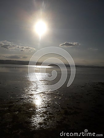 Breathtaking stunning British sky and sea Stock Photo