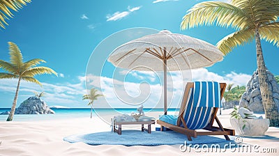 Palm Paradise on the Seashore Stock Photo