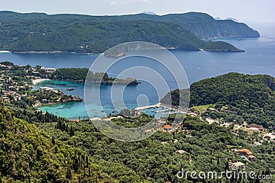 breathtaking view of the cliffs and beaches of the greek island of corfu Stock Photo