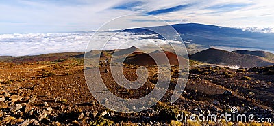Breathtaking view of Mauna Loa volcano on the Big Island of Hawaii. Stock Photo