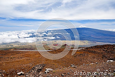 Breathtaking view of Mauna Loa volcano on the Big Island of Hawaii Stock Photo