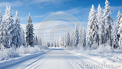 Breathtaking winter landscape of switzerland serpentine road, popular travel destination in europe Stock Photo