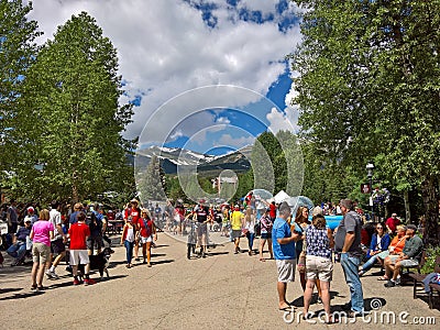 Downtown Breckenridge, Colorado in summer Editorial Stock Photo