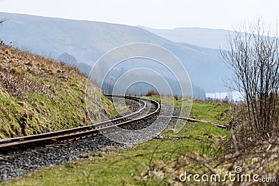 Brecon Beacon Mountain Railway Stock Photo