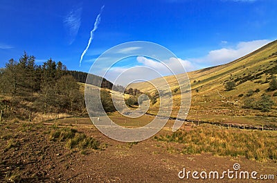 Brecon Beacons National Park Nant Crew Valley Near Cantref Reservoir Stock Photo