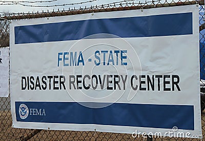 FEMA opens disaster recovery center in devastated area in the aftermath of Hurricane Sandy Editorial Stock Photo
