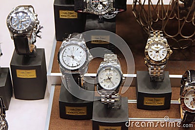 Breitling luxury watches Editorial Stock Photo