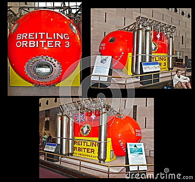 Breitling Orbiter display Editorial Stock Photo