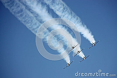 Breitling Aerial Stunt Team Editorial Stock Photo