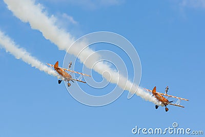 Breitling wingwalkers aerobatic team Editorial Stock Photo