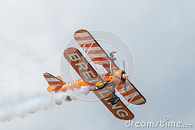 Breitling Wingwalkers during an airshow Editorial Stock Photo