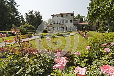 Brenta (Veneto, Italy) - Villa and garden Stock Photo