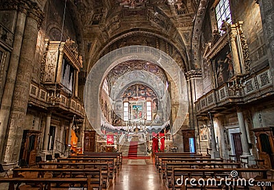 Brescia Old Town, Italy. Unesco World Heritage Site Editorial Stock Photo