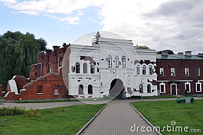 Brest, Belarus. The inner facade of the Kholmsky Gate of the citadel of the Brest Fortress. Memorial complex Brest Stock Photo