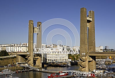 Brest: view of Recouvrance drawbridge Stock Photo