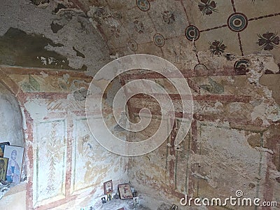 Brestovik Grocka Serbia ancient Roman tomb ceiling decorations Stock Photo