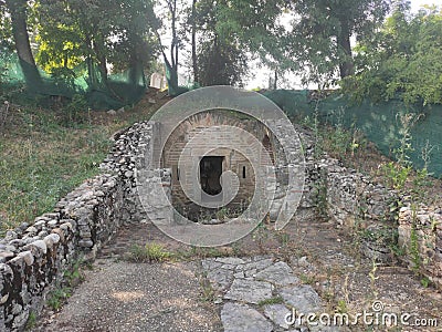 Brestovik Grocka Serbia ancient Roman tomb entrance to the crypt Stock Photo