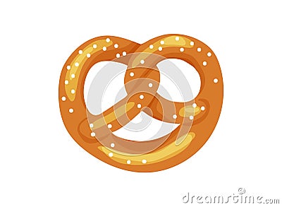 Bretzel or pretzle with salt tradition bread from germany.Vector illustration Vector Illustration