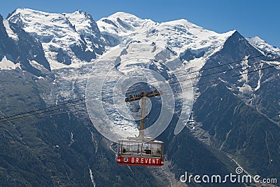 Brevent Cable Car Editorial Stock Photo