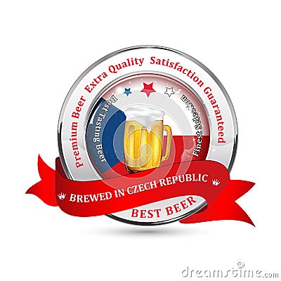 Brewed in Czech Republic - Premium Beer, Satisfaction Guaranteed Stock Photo